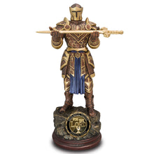 Load image into Gallery viewer, The Bradford Exchange "For The Lord" from The Lord's Strength Religious Knight Sculpture Collection Issue #12 with Challenge Coins Cold-Cast Bronze 12-inches - RCE Global Solutions