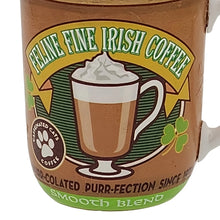 Load image into Gallery viewer, The Hamilton Collection Coffee Cats Collection Issue #8: Feline Fine Irish Coffee Figurine Handcrafted Cat & Coffee Mug Collectible Purr-Colated Purr-Fection by Kayomi Harai 4.5-inches