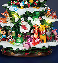 Load image into Gallery viewer, The Bradford Exchange Disney Magical Memories Musical Tabletop Christmas Tree Lighted Holiday Centerpiece Featuring 19 Hand Painted Classic Characters Plays 8 Beloved Christmas Carols 14-inches - RCE Global Solutions