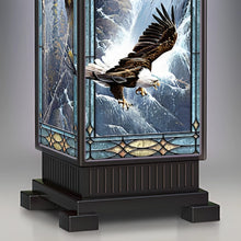 Load image into Gallery viewer, The Bradford Exchange Masters Of The Sky Rectangular Stained-Glass Eagle Art Lamp by Ted Blaylock 14-inches - RCE Global Solutions