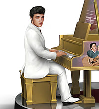 Load image into Gallery viewer, The Hamilton Collection Elvis Golden Piano Musical Figurine Plays Love Me Tender Meticulously Cast and Hand Painted 7.25-inches - RCE Global Solutions