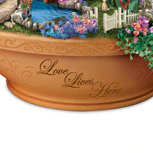 Load image into Gallery viewer, The Bradford Exchange Always in Bloom® Love Lives Here Table Centerpiece Floral Arrangement with Illuminated Gazebo Handcrafted Flowers and Tranquil Garden Scene Inspired by'The Garden of Prayer' Painting by Thomas Kinkade 11.5 W" x 11" H - RCE Global Solutions