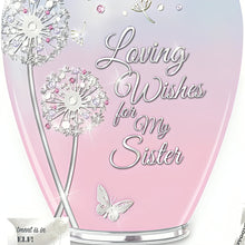 Load image into Gallery viewer, The Bradford Exchange Loving Wishes for My Sister Heirloom Porcelain Musical Wish Jar with Platinum Accents Faux Jewels and 365 Inspirational Messages Hand-Glazed Three Times for a Gleaming Pearlized Finish Plays 'You Are So Beautiful' 7.25-inches - RCE Global Solutions