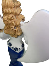 Load image into Gallery viewer, The Hamilton Collection Protection for a Peaceful Passage Figurine Angels of Blue Willow Collection Issue #3 Blue Willow Love Story Depiction and Masterfully Crafted Sculpture with Cobalt Blue Motif and High-Gloss Finish 7.25-inches - RCE Global Solutions
