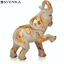 Load image into Gallery viewer, The Hamilton Collection Golden Fortunes Figurine Collection Issue #3: Riches of Shining Strength Handcrafted Fine Bisque Porcelain Hand-Painted with 22K Gold Accents and Genuine Svenka Crystals by Blake Jensen 6-inches - RCE Global Solutions