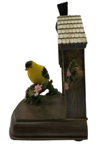 Load image into Gallery viewer, The Bradford Exchange Serenade of Spring Goldfinches Illuminated Songbird Sculpture Season's Splendor Collection Issue#2 by Hautman Brothers 5.75" W x 7" H x 4.5" D - RCE Global Solutions