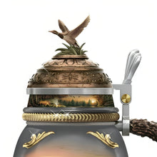 Load image into Gallery viewer, The Bradford Exchange Terry Redlin Simple Pleasures Stein Handcrafted Heirloom Porcelain Collectible Celebrating Terry Redlin's Beloved Images Vivid Color and Detail Bronzed Mallard Sculpture Bas-Relief Copper Gold and Bronze Metallic Accents 11.5-inches - RCE Global Solutions