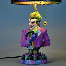 Load image into Gallery viewer, The Bradford Exchange The JOKER: A Deadly Card Lamp Hand-Sculpted Collectible with BATMAN SIGNAL Pull Chain Illuminating Laughter Shade and Defaced BATARANG 20.5" H x 10" D - RCE Global Solutions
