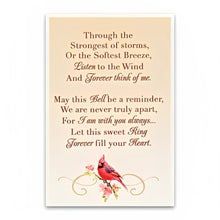 Load image into Gallery viewer, The Bradford Exchange Heavenly Messenger Keepsake Cardinal Bereavement Bell Wind Chime Hand-crafted Heirloom Porcelain Hand-Glazed in Ivory with 22k Gold Accent 4-inches - RCE Global Solutions
