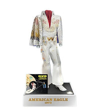 Load image into Gallery viewer, The Bradford Exchange Elvis Presley Illuminated Jumpsuit Sculpture Issue #1: 'Aloha' Handcrafted Tribute with Faux Jewels Fabric Accents & LED Lighting Officially Licensed Limited-Edition 6-inches - RCE Global Solutions