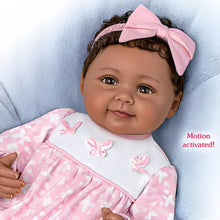 Load image into Gallery viewer, The Ashton-Drake Galleries Ping Lau Hold Me Hattie So Truly Real® Interactive Lifelike Baby Doll with Soft RealTouch® Vinyl Skin Hand-rooted Hair Poseable and Weighted Body 18-inches - RCE Global Solutions