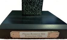 Load image into Gallery viewer, The Bradford Exchange Our Faith Endures Sculpture Collection Issue #6 Tribute to the World Trade Center Cross Crystal Clear Resin Handcrafted Illuminated American Flag and Gloss-Black Base Heirloom-Quality Artwork with Etched Silver Title Plaque 10-inches - RCE Global Solutions