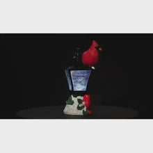 Load and play video in Gallery viewer, The Hamilton Collection Thomas Kinkade Your Spirit Lives Forever in My Heart Sculpted Cardinal Lantern 9-inches