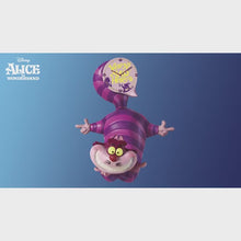 Load and play video in Gallery viewer, Disney Alice in Wonderland Cheshire Cat Motion Cuckoo Clock from The Bradford Exchange 14-inches