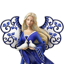 Load image into Gallery viewer, The Hamilton Collection Blessings For Two Lovers Romantic Blue Willow-Inspired Angel Figurine by Karen Hahn 7-inches - RCE Global Solutions