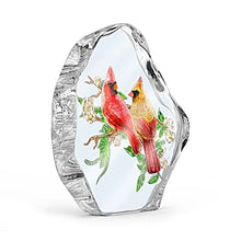 Load image into Gallery viewer, The Bradford Exchange Brilliant Cardinals Cherished Songbird Art Hand-Painted Glass Sculpture 5"W x 6.5"H - RCE Global Solutions