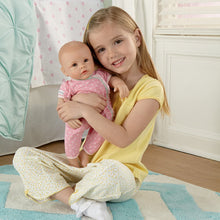 Load image into Gallery viewer, The Ashton - Drake Galleries So Truly Mine® Realistic Lifelike Baby Girl Doll Weighted Fully Poseable with Soft RealTouch® Vinyl Skin Dark Brown Hair Blue Eyes by Doll Artist Linda Murray 15-inches - RCE Global Solutions