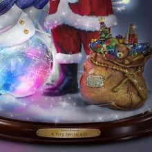 Load image into Gallery viewer, The Bradford Exchange Thomas Kinkade A Very Illuminated Snowman and Santa Claus Sculpture - RCE Global Solutions