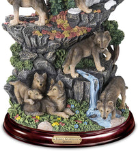 Load image into Gallery viewer, The Bradford Exchange Forest Guardians' Domain Hand-Painted Wolf Sculpture - RCE Global Solutions