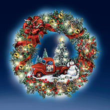 Load image into Gallery viewer, The Bradford Exchange Delivering Christmas Magic Illuminated Wreath Always in Bloom by Thomas Kinkade 14-Inches - RCE Global Solutions