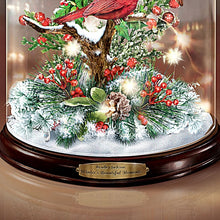 Load image into Gallery viewer, The Bradford Exchange Always in Bloom® Winter's Beautiful Moments Illuminated Lantern with Cardinal Sound and Art by Bradley Jackson - RCE Global Solutions