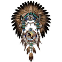 Load image into Gallery viewer, Ted Blaylock Eagle Art Headdress And Dreamcatcher Wall Decor: Soaring Sentinels by The Bradford Exchange - RCE Global Solutions