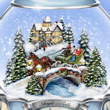 Load image into Gallery viewer, The Bradford Exchange Thomas Kinkade Jingle Bells Christmas Musical Snowglobe - RCE Global Solutions