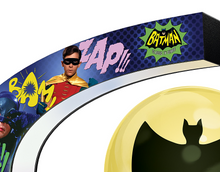 Load image into Gallery viewer, The Bradford Exchange Illuminated Levitating Bat Signal Lights Up with Classic Batman TV Series Imagery of Batman Robin Catwoman Riddler Penguin Joker Batmobile 7"-Inches - RCE Global Solutions