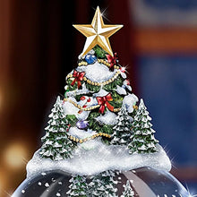 Load image into Gallery viewer, The Bradford Exchange Thomas Kinkade Wondrous Winter Musical Tabletop Christmas Tree with Snowglobe Lights Up Plays 8 Christmas Melodies - RCE Global Solutions