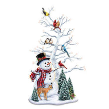 Load image into Gallery viewer, The Bradford Exchange Dona Gelsinger Winter's Gathering Illuminated Snowman & Songbird Tabletop Centerpiece - RCE Global Solutions