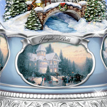 Load image into Gallery viewer, The Bradford Exchange Thomas Kinkade Jingle Bells Christmas Musical Snowglobe - RCE Global Solutions