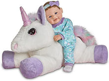 Load image into Gallery viewer, The Ashton - Drake Galleries Mia and Sparkle Lifelike So Truly Real® Baby Girl Doll Weighted with Soft RealTouch® Vinyl Skin and Plush Unicorn Friend by Master Doll Artist Violet Parker 17"-Inches - RCE Global Solutions