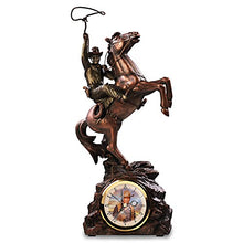 Load image into Gallery viewer, The Bradford Exchange John Wayne Clock with Bruce Emmett Art and Bronze-Tone Sculpture - RCE Global Solutions