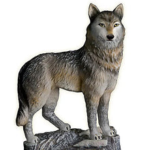 Load image into Gallery viewer, The Bradford Exchange Spirits Of The Night Illuminated Wolf Sculpture "Starlight Serenade" by Cynthie Fisher Projects Stars 5.5"W x 9.5" H - RCE Global Solutions