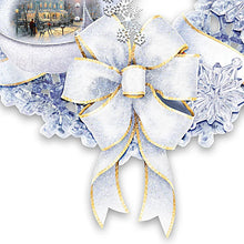 Load image into Gallery viewer, The Bradford Exchange Winter Wonderland Snowman and Cardinal Wreath With Lights And Crystalline Snowflakes Diameter by Thomas Kinkade 15-inches - RCE Global Solutions
