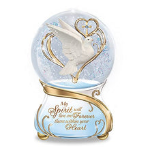 Load image into Gallery viewer, The Bradford Exchange Forever Within Your Heart Remembrance Glitter Globe with A Porcelain Base Featuring A Hand-Painted Sculptural Dove & Adorned with A Faux-Jeweled Cross 6-inches - RCE Global Solutions