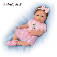 Load image into Gallery viewer, The Ashton - Drake Galleries Sparkle, Shimmer, And Shine! Baby Girl Doll Poseable Weighted Cloth Body and Hand Rooted Hair RealTouch® Vinyl Skin by Master Doll Artist, Linda Murray 18-inches - RCE Global Solutions