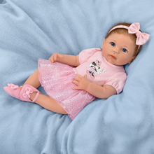 Load image into Gallery viewer, The Ashton - Drake Galleries Sparkle, Shimmer, And Shine! Baby Girl Doll Poseable Weighted Cloth Body and Hand Rooted Hair RealTouch® Vinyl Skin by Master Doll Artist, Linda Murray 18-inches - RCE Global Solutions