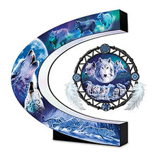 Load image into Gallery viewer, The Bradford Exchange Robin Koni Mystic Calling Levitating Dreamcatcher Sculpture with Vivid Wolf Art - RCE Global Solutions