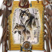 Load image into Gallery viewer, Al Agnew Wolf Art Replica Breastplate and Tomahawk Wall Decor by The Bradford Exchange - RCE Global Solutions