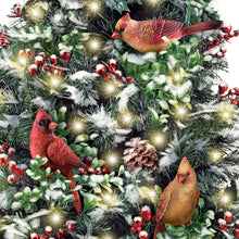 Load image into Gallery viewer, The Bradford Exchange Winter's Beautiful Blessings Illuminated Tabletop Christmas Tree with Joseph Hautman Wildlife Artwork Vase and 4 Handcrafted Cardinal Sculptures Convenient 5hr Timer 24"-Inches - RCE Global Solutions