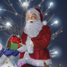 Load image into Gallery viewer, The Bradford Exchange Thomas Kinkade A Very Illuminated Snowman and Santa Claus Sculpture - RCE Global Solutions