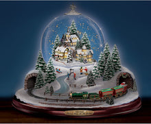 Load image into Gallery viewer, The Bradford Exchange Home for The Holidays Snowglobe: Lights Motion and Music Christmas Decoration by Thomas Kinkade 9.5-inches - RCE Global Solutions