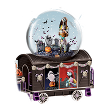 Load image into Gallery viewer, The Bradford Exchange Nightmare Before Christmas Glitter Globe Train Sally Spooky Graveyard Picnic Issue #4 - RCE Global Solutions