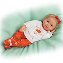 Load image into Gallery viewer, The Ashton - Drake Galleries Mommy's Girl Holiday Edition Baby Doll With 2 Outfits Lifelike & Poseable RealTouch® Vinyl Skin, Hand Rooted Hair & Cuddly Beanbag Body Girl Doll by Ping Lau 17-inches - RCE Global Solutions