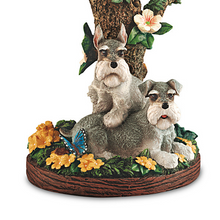 Load image into Gallery viewer, Schnauzer Table Lamp with Linda Picken Art and Sculpted Base by The Bradford Exchange - RCE Global Solutions