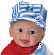Load image into Gallery viewer, The Ashton - Drake Galleries Logan All Aboard Engineer Poseable Lifelike Baby Boy Doll by Linda Murray 18"-inches - RCE Global Solutions