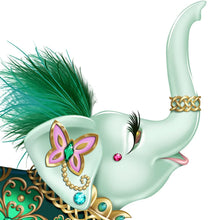 Load image into Gallery viewer, The Hamilton Collection Irish Inspired "Lucky In Love" Elephant Figurine with Feathers by Margaret Le Van 4.25-Inches - RCE Global Solutions