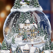 Load image into Gallery viewer, The Bradford Exchange Thomas Kinkade Wondrous Winter Musical Tabletop Christmas Tree with Snowglobe Lights Up Plays 8 Christmas Melodies - RCE Global Solutions