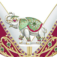 Load image into Gallery viewer, The Bradford Exchange Fortune's Smile Elephant Peter Carl Fabergé-Style Heirloom Porcelain Musical Egg Plays "Beautiful Dreamer" 6.5-inches - RCE Global Solutions